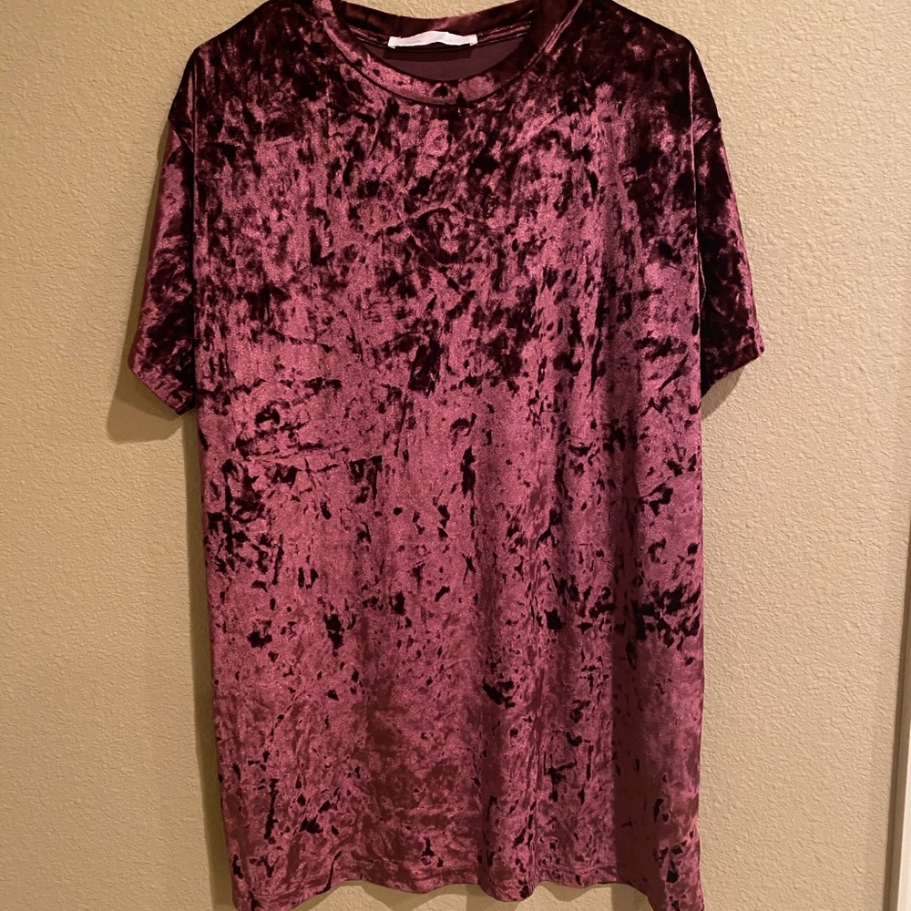 Maroon Velvet dress